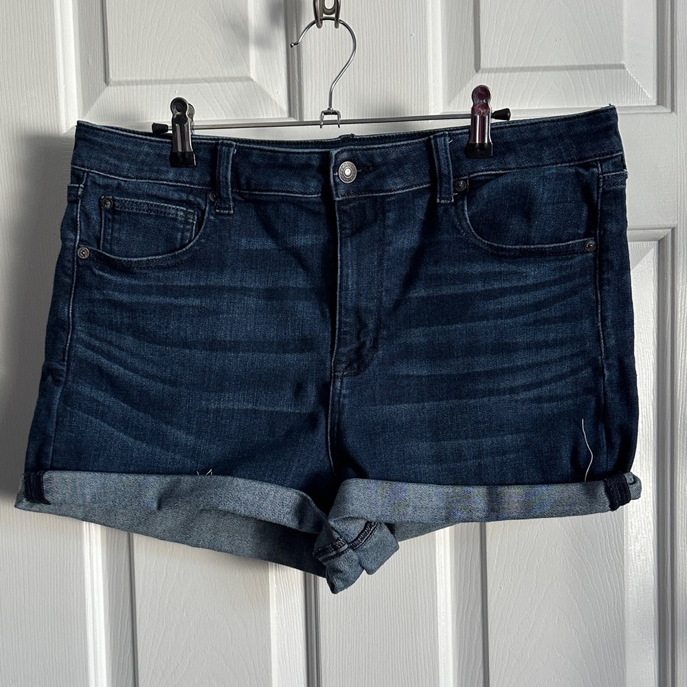American Eagle Outfitters Dark Blue Denim Jean Shorts